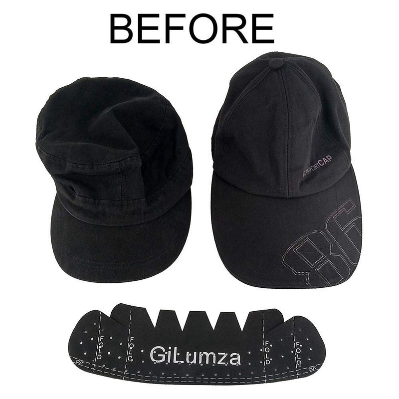 Gilumza (Upgrade) 4pk Black Baseball Caps Inserts Strip Crown Flexible & Long Lasting Hat Shaper Plastic Hat Liner Support for Snapback Caps Fitted Caps Ball Sports Caps and More, 4 PK - Image 2